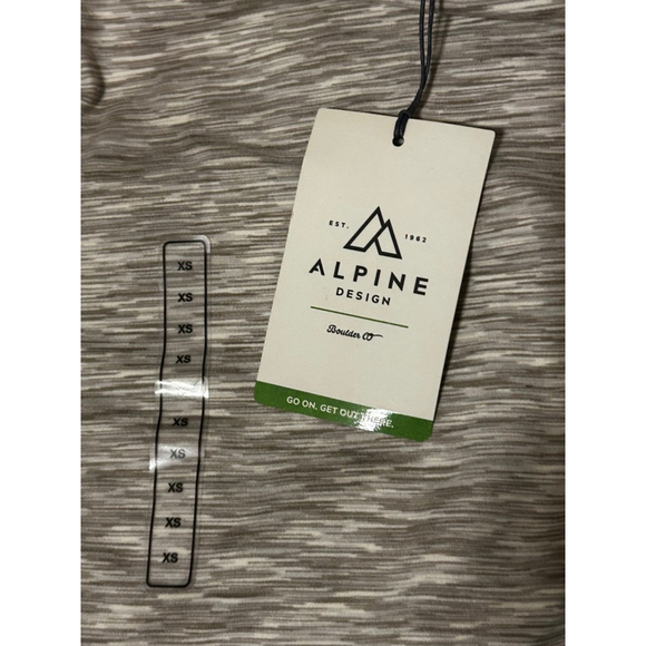 Alpine Design Women's Field Knit Mock Neck Light Khaki Space Dye Shirt Sz-XSmall - Picture 9 of 11